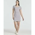 thumbnail image 2 of 3 Pack: Women's Mini Short Sleeve Ribbed Scoop Neck Casual T-Shirt Bodycon Dress, 2 of 6