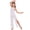 White, variant on Kids Girls Lyrical Latin Jazz Dance Jumpsuit Shiny Dance Romper Gymnastics Leotard Wide Leg Bodysuit White 6