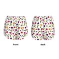 thumbnail image 3 of Pofeuu Tulips Flowers Print Women's Athletic Shorts Running Workout Shorts Tummy Control Quick Dry Gym Shorts with Pockets Double layer sports shorts-X-Large, 3 of 7