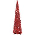 thumbnail image 1 of Artificial 5FT Popup Collapsible Christmas Sequin Tinsel Christmas Tree With Stand Christmas Decorations, 1 of 1