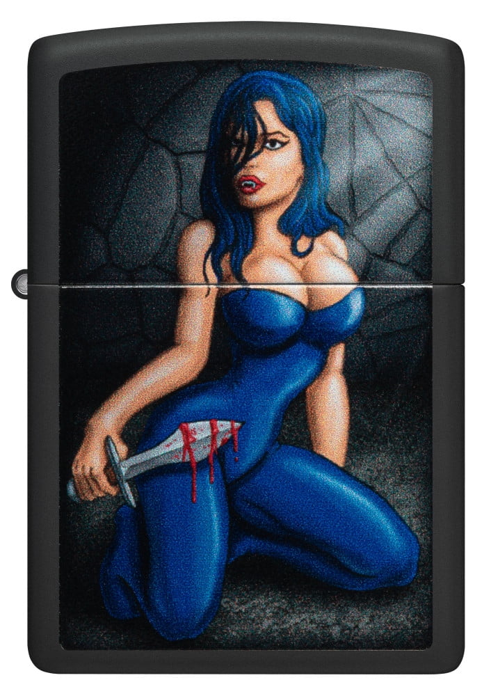 Zippo Woman Dagger Black Matte Pocket Lighter