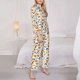 thumbnail image 3 of Balery Dog Faces Conjunto de Pijama con Estampado para Mujer, Conjunto de Dos Piezas con Manga Larga, Ropa de Dormir Suave con Bolsillos, Pijamas Cómodos-XX-Large, 3 of 7