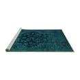 thumbnail image 2 of Ahgly Company Machine Washable Indoor Rectangle Abstract Turquoise Blue Modern Area Rugs, 7' x 10', 2 of 4