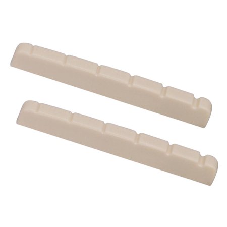 Pack Of 2 Guitars Slotted Nuts DIY Musical Instrument Accessory - White,