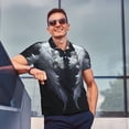thumbnail image 4 of Fotbe Elegant Feathered Floral Wings Camiseta Polo de Golf para Hombre con Estampado – Camisa Deportiva Transpirable con Cuello Abotonado-Medium, 4 of 6