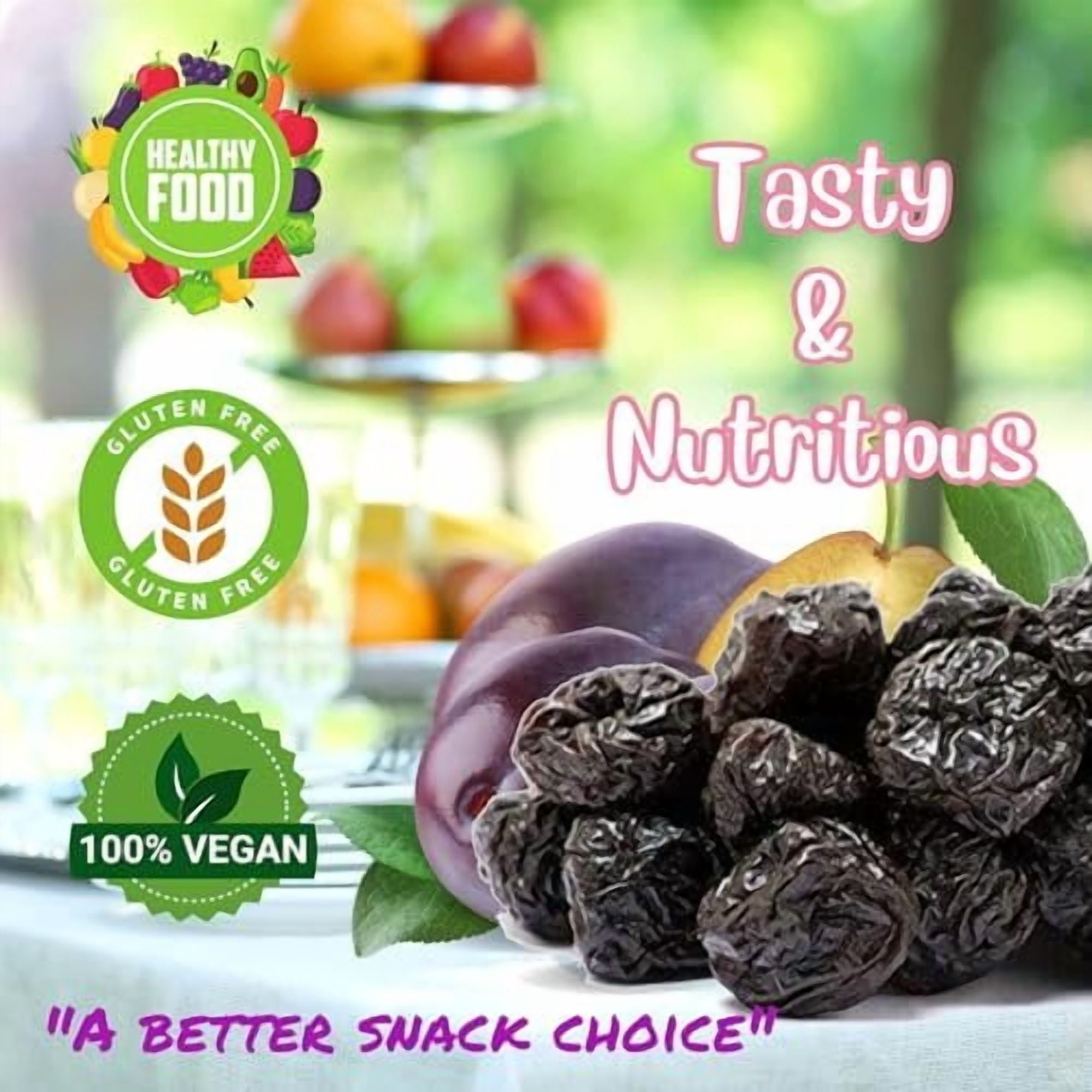 Dried Pitted Prunes Unsweetened by It's Delish, 5 Lbs Bulk Bag  Naturally Sweet, No Sugar Added, High Fiber Dried Fruit Snack  Healthy, Moist and Fresh Dry Plums  Vegan, Kosher