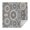 Gray Floral Mandala, variant on Gray Floral Mandala and Leaf Pattern Square Tablecloth,Waterproof Square Table Cover,Wipeable Spillproof Washable Table Cover for Home Kitchen Party Decor 42"X42"(107x107cm)