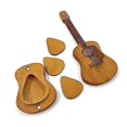 thumbnail image 1 of Wooden Guitar Pick Box Wooden Acoustic Guitar Pick Box Handmade Yellow Wood Plectrum Holder Storage Case, 1 of 5