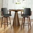 thumbnail image 2 of LainTene Bar Stools Set of 2, 26" Bentwood Barstools with Arms High Back, Mid-Century Modern Counter Height Swivel Bar Chairs for Kitchen Island, 2 of 9