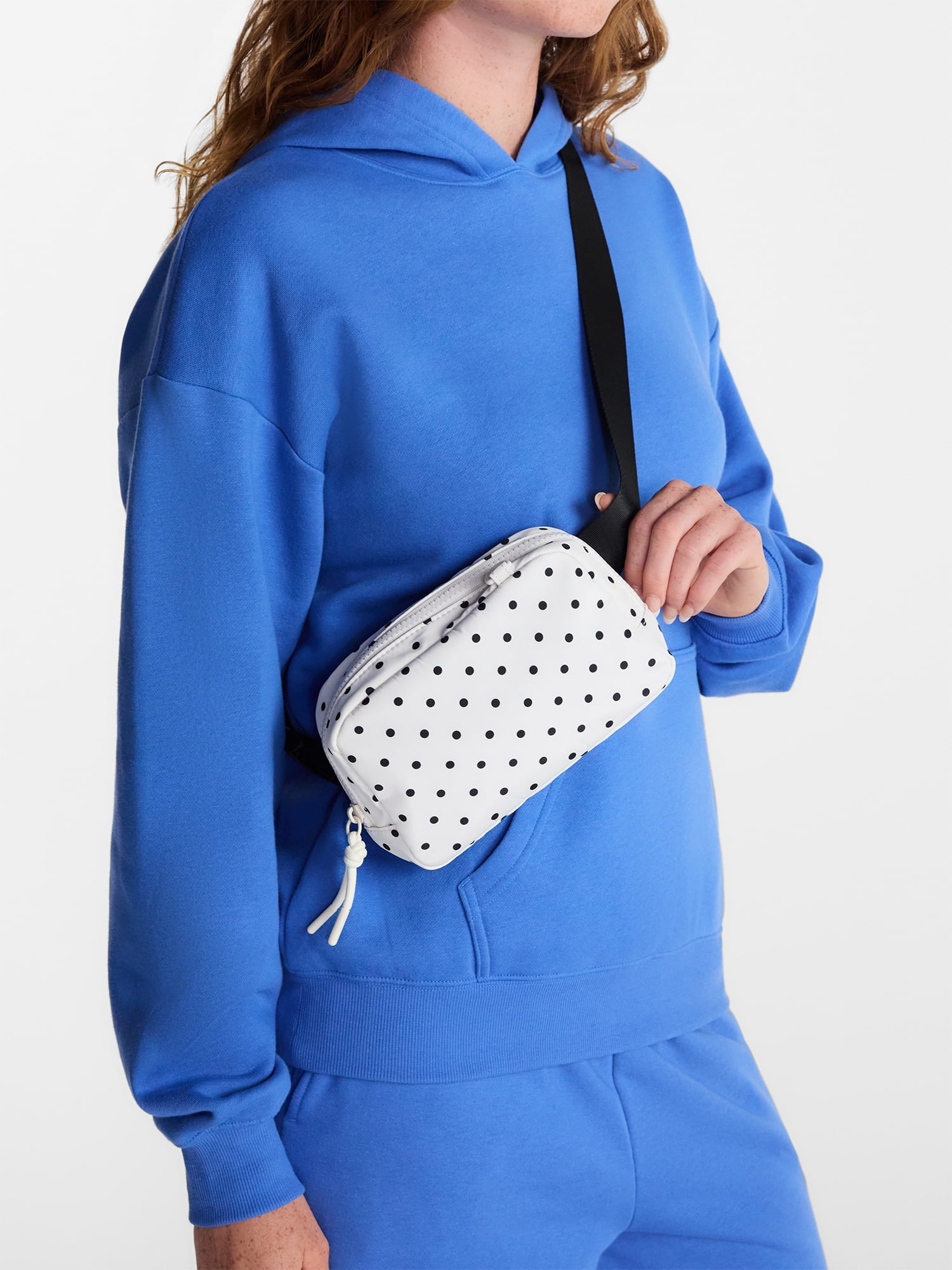 No Boundaries Women's Hands Free Fanny Pack, Polka Dot