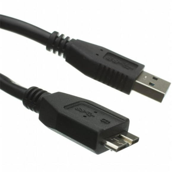 Efilliate Reseller 131 1147 USB 3.0 A Male to Micro B Male Cable, 6 Ft. - Noir