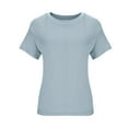 thumbnail image 5 of Ruimatai Women's Casual T-Shirt Fitted Round Neck Top Stylish Stretch Basic Tee for Daily Wear, 5 of 9