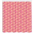 thumbnail image 3 of Ambesonne Floral Shower Curtain, Dotted Plumeria Frangipani, 69"Wx75"L, Pink Yellow White, 3 of 3