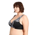 thumbnail image 3 of Curve Muse Women's Minimizer Unlined Underwire Bra With Lace Embroidery-2 pack-blue-silver-38B, 3 of 6