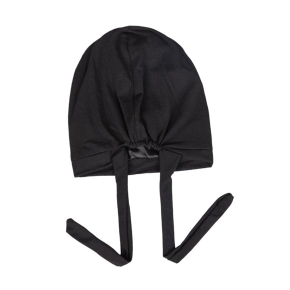 Gorro turbante cómodo y elástico para hombre, ideal para ciclismo y actividades al aire libre. Negro