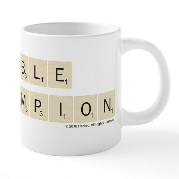 CafePress - Scrabble Champion - 20 Oz White Ceramic Mega Mug