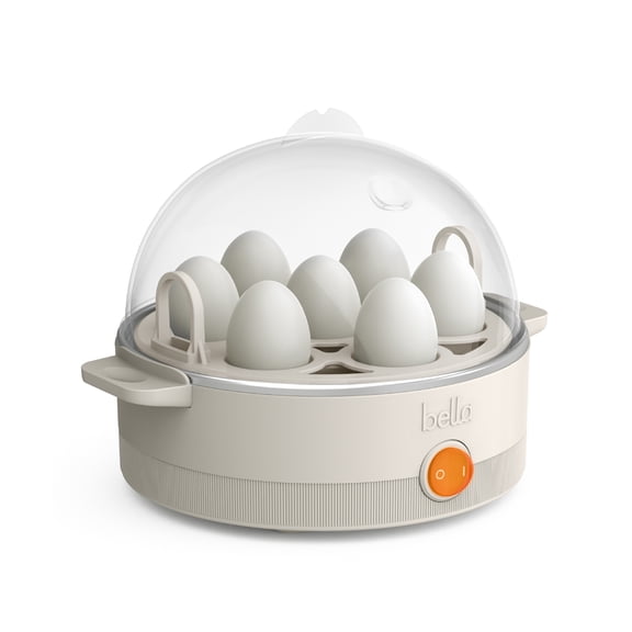 bella 7-Egg Electric Egg Cooker for Hard, Soft Boiled Eggs, Oatmilk