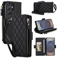 thumbnail image 2 of For Samsung Galaxy S25 Ultra 5G RFID Blocking Wallet Case, Crossbody Purse Phone Case with 9 Card Slots, Zipper Pocket & Detachable Strap,Black,For Galaxy S25 Ultra 5G, 2 of 9