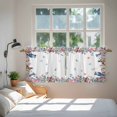 thumbnail image 3 of Spring Floral Tier Curtains 36 Inch Length, Watercolor Flower Butterflies Birds Plant Cafe Short Curtains for Bathroom Over Sink, Small Kitchen Curtain Light Filtering Drapes 2 Panels 27.5"Wx36"L, 3 of 8