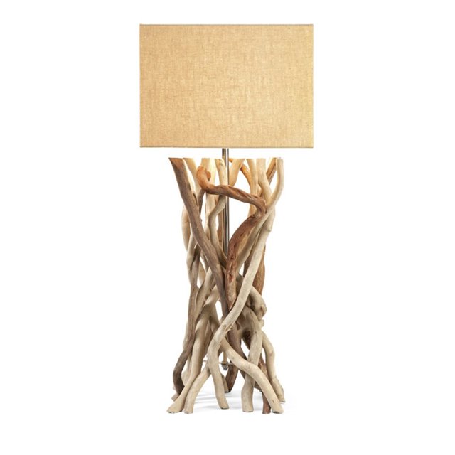 IMAX Corporation Explorer Lampe de Table en Bois Flotté en Beige