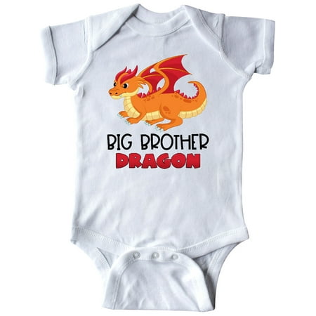 

Inktastic Big Brother Cute Red and Orange Dragon Gift Baby Boy Bodysuit