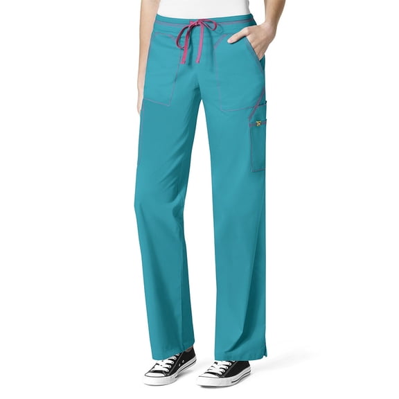 7Flex by WonderWink Women's Drawstring Elastic Waist Utility Scrub Pant