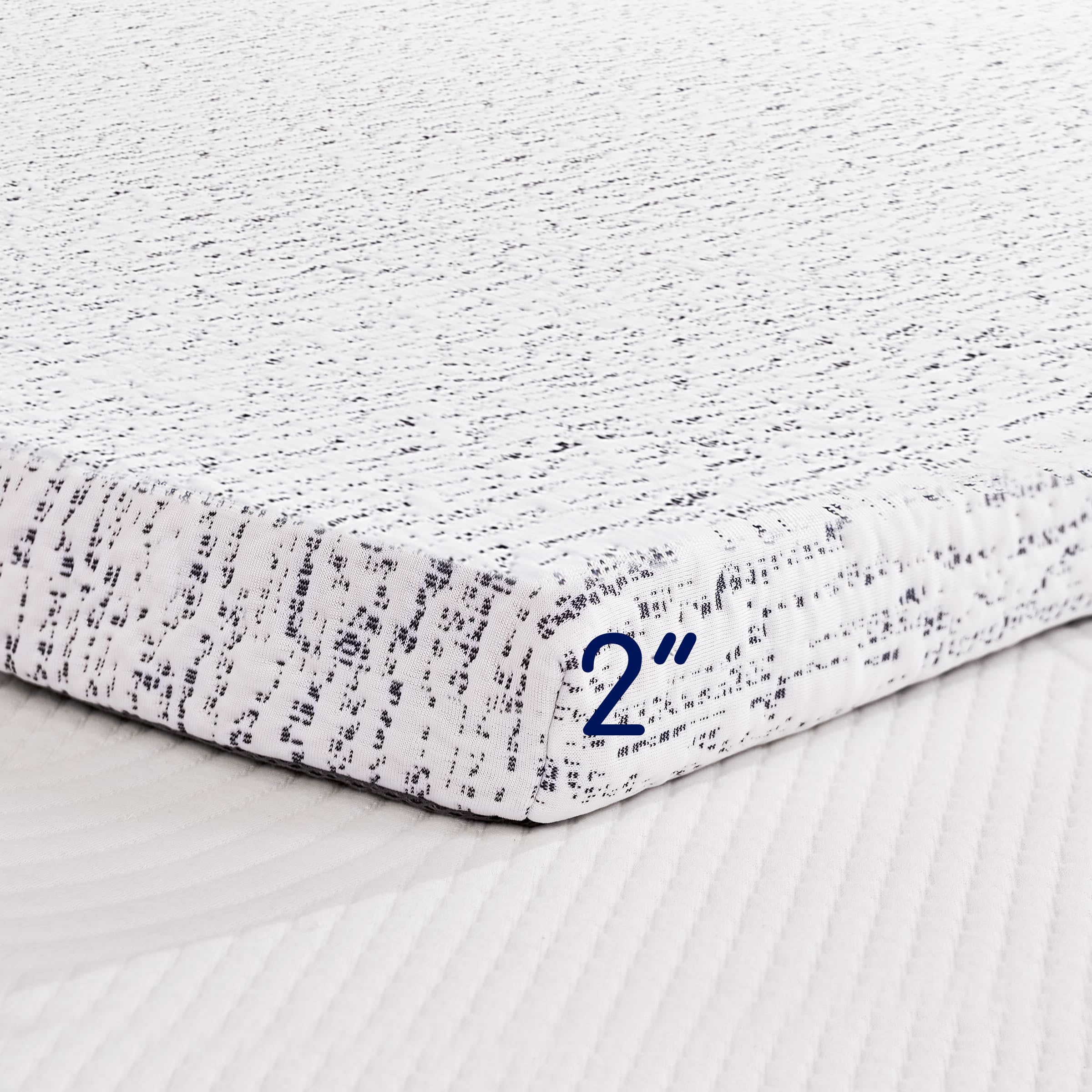 Subrtex 2" Gel Infused Memory Foam Mattress Topper, Topper with Cooling Cover, Twin