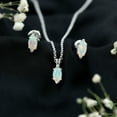 thumbnail image 3 of Rosec Jewels Real Ethiopian Opal Pendant and Earrings Set - Marquise Shape Opal Jewelry Set for Women - AAA Grade - Ready to Gift, 925 Sterling Silver, 3 of 8