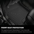 thumbnail image 6 of Uposao Set of 4 Floor Mats Black TPE Rubber Liner Compatible for 2016-2022 Honda Pilot 8 Passenger, 6 of 10