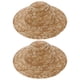 thumbnail image 1 of 2 sombreros de paja tejidos en blanco que se pueden pintar con colores, sin terminar, para niños., 1 of 7