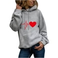 thumbnail image 1 of Birdeem Autumn Winter Ladies Long-Sleeved Pullover Print Round Neck Hooded Sweatshirt, 1 of 1