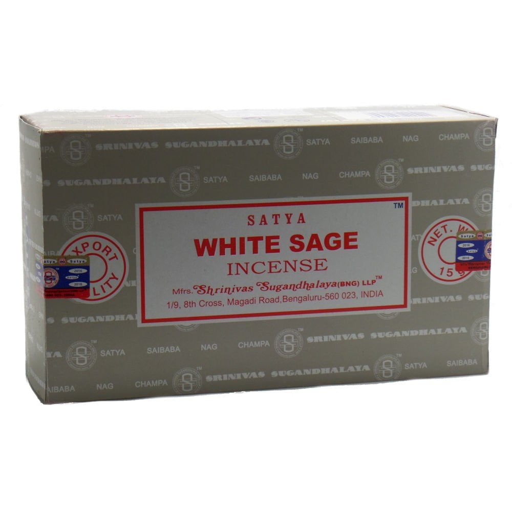 White Sage Lavender Satya Nag Champa Super Hit 4 Box Assorted Incense Cones 