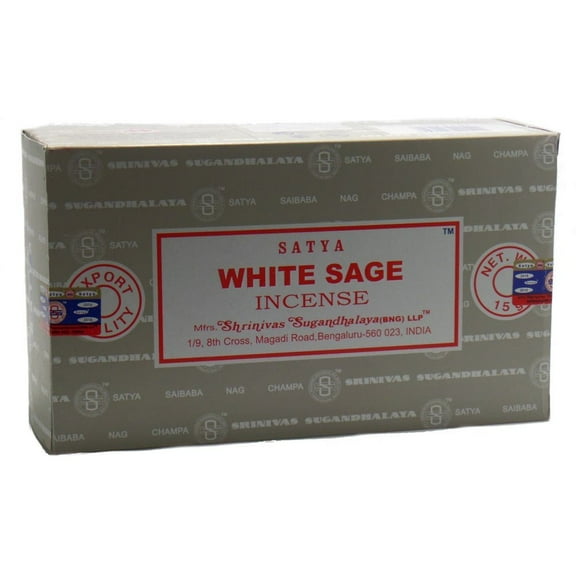 Satya Nag Champa White Sage Fragrance Incense Sticks-12packs x 15grams