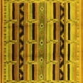 thumbnail image 1 of Ahgly Company Machine Washable Indoor Square Oriental Yellow Industrial Area Rugs, 8' Square, 1 of 4