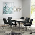 thumbnail image 5 of Magnus Dining Chair Black & Silver Dining Chair, Modern Style, Plush and durable faux leather fabric, Plywood, Indoor Dining, 5 of 11