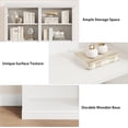 thumbnail image 5 of Memoryfield 74.5" Tall Bookshelf, Extra Large Bookshelf, 6-Tier Double Wide Bookshelves w/ 12 Cubbies, Wide Freestanding Bookcases for Living Room Office Library, White, 5 of 7