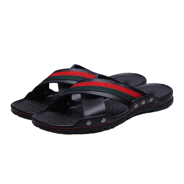 Qarigey Zapatillas de verano para hombre, zapatos de playa con correa de cuero, zapatos de agua para exteriores, transpirables, deportivas, Type2 NO2
