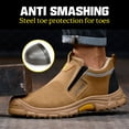 thumbnail image 3 of LAoutun Steel Toe Shoes for Men Slip on Welding Boots Mid-Cut Work Boots Safety Toe Footwear, 3 of 6
