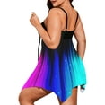 thumbnail image 3 of Mytrendy Women Plus Size Wide Strap Padded Swimdress Printed Flowy Swimsuit L-5XL, 3 of 4