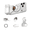 White, variant on COMITOK ARCO Biner Magnetic iPhone Camera Grip with Self‑Portrait Mirror Carabiner Design Bluetooth Shutter Handle Ergonomic Hand Grip for Vlogging Content Creator Smartphone Photography