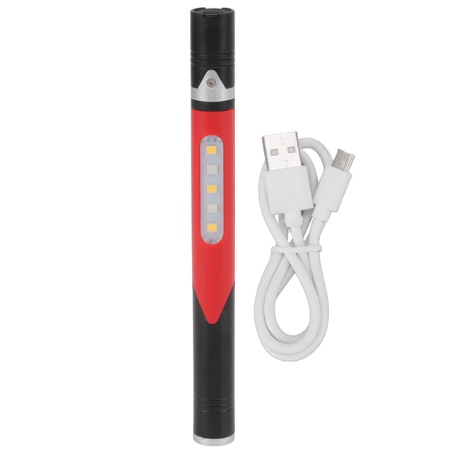 LED Pen Flashlight,Pen Flashlight USB Charge Pen Light Flashlight Flashlightwith Clip Luxury Finish