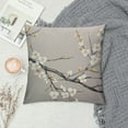 thumbnail image 2 of COMIO  Floral Pillow Case Tan Gray Plum Blossom Flower Pattern Printed Pillowcases/Pillow Shams Standard, 2 of 5