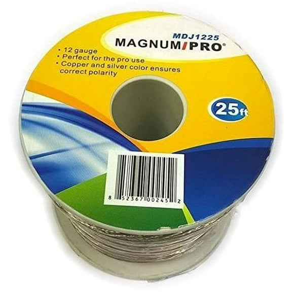 MAGNUM PRO MDJ1225 25 ft 12 Gauge Speaker Cable (100% Copper)
