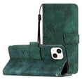 thumbnail image 1 of Compatible with iPhone 14 Plus Embossed Butterfly Case with Wallet and Kickstand Cover, 1 of 5