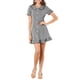 thumbnail image 1 of INSPIRE CHIC Vestido Casual de Cuello Peter Pan con Volantes para Mujer S Negro, 1 of 6