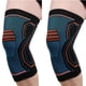 thumbnail image 1 of 1 Pair Flexible Knee Guard Support Sleeve Athletic Nylon Joint Protections Knee Protectors Strap Blue L, 1 of 4