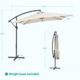 thumbnail image 2 of Sonerlic 8.2 x 8.2ft Patio Offset Umbrellas Outdoor Hanging Market Patio Umbrella, 50+ UV Protection Cantilever Outside Umbrellas for Yard, Pool and Deck,Begie, 2 of 6