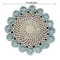 thumbnail image 3 of XKHAZA 2 Pcs Doilies Cloth Lace Crochet Doilies Place Mats Round Handmade Cotton Placemats for Cups Coasters Glasses Small Doilies Cloth, 3 of 3