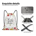 thumbnail image 5 of Drawstring Backpack - Home Sweet Home Floral Splash Proof Small Drawstring Gym Bag for Women Men, Cinch Sports String Bag Backpack for Travel Swimming Beach, 5 of 8