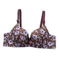 thumbnail image 3 of Loopsun Women Daily Floral Print Underwire Bra Comfortable Breathable Shaping Support Thin Wear, 3 of 5